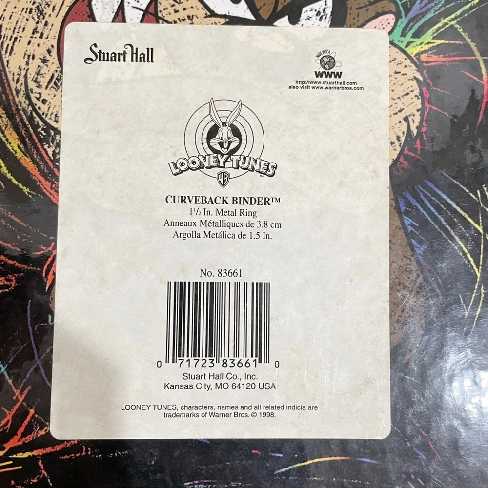 Looney Tunes TAZ the Tasmanian Devil Binder 3-Ring 90s RETRO Vintage New - Picture 3 of 8